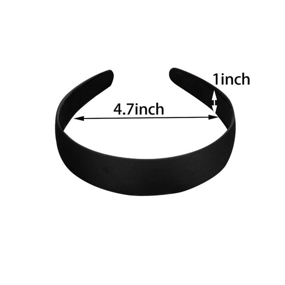 1.2 Inch Satin Headbands, Ladies and Girls Antiskid Hard Hair Bands, DIY Hair He - Picture 2 of 7